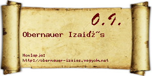 Obernauer Izaiás névjegykártya